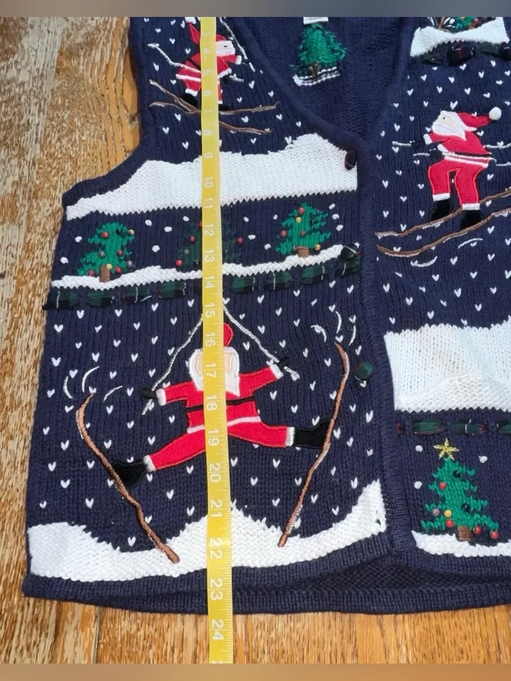 Vintage Bechamel Christmas Sweater Vest Size Medium